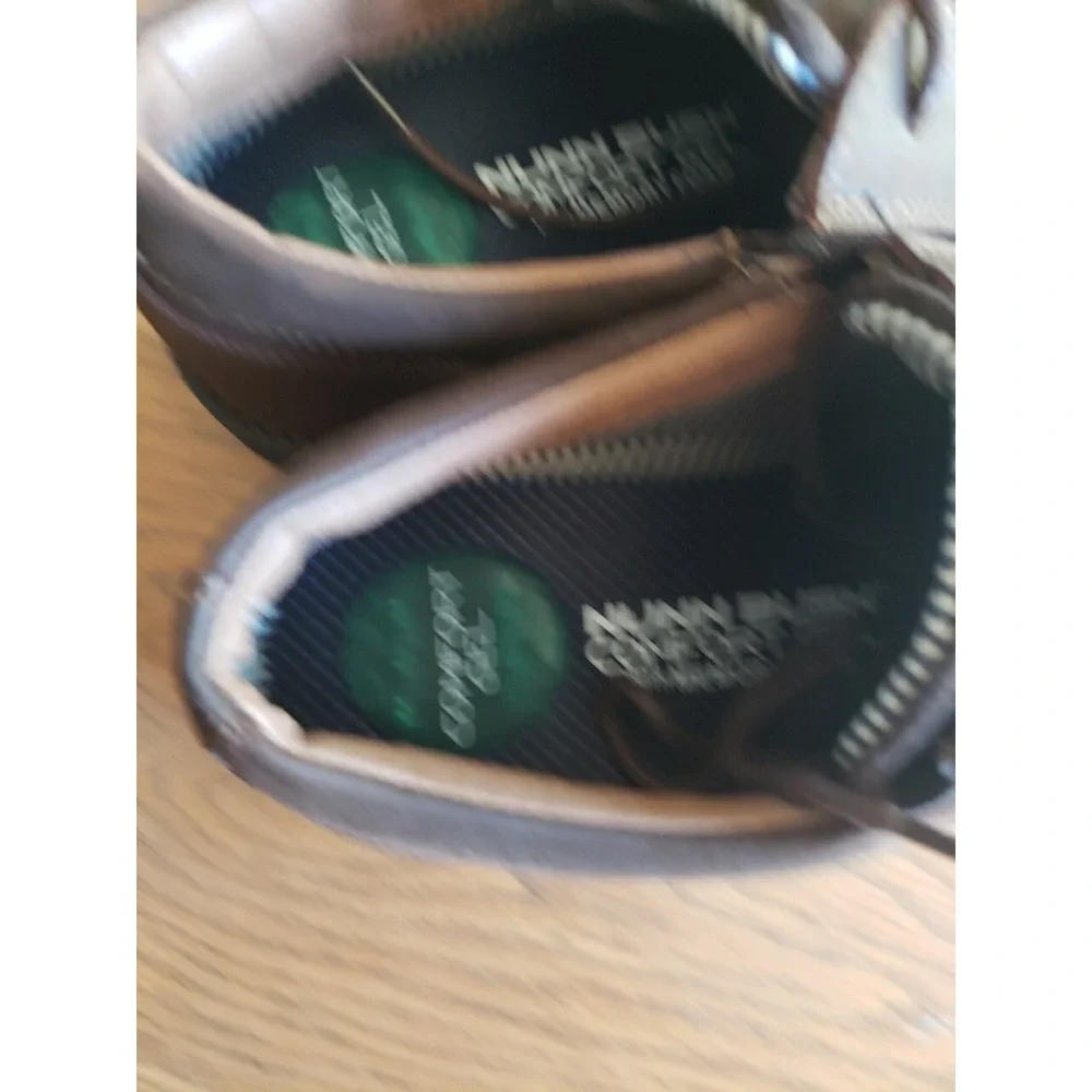 Nunn Bush  Barclay Plain Toe Oxford Brown Leather Gel Insole Shoe Sz 9‎ M NWB